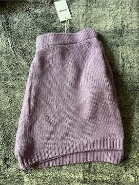 Vogue High-Waist Knit Shorts in Lavender